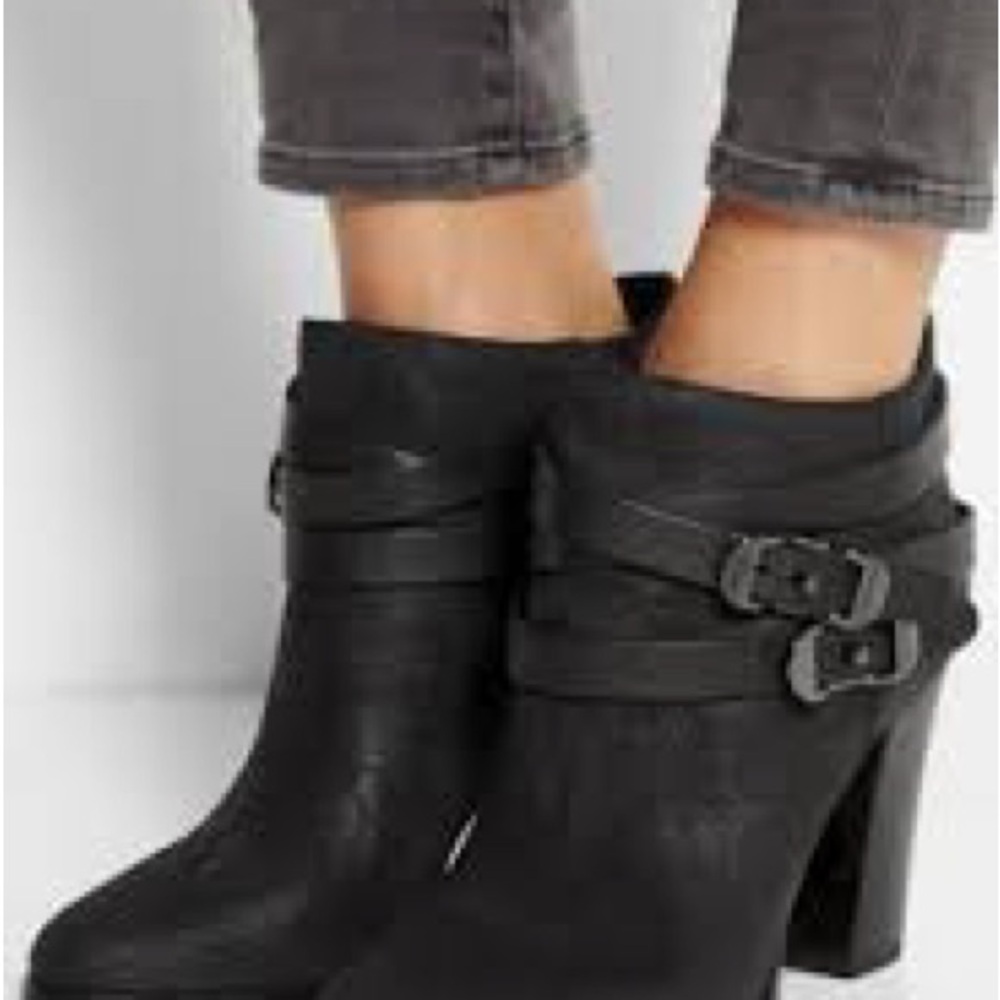 Jimmy Choo Black Heeled Boots with Buckles - Picture 8 of 8